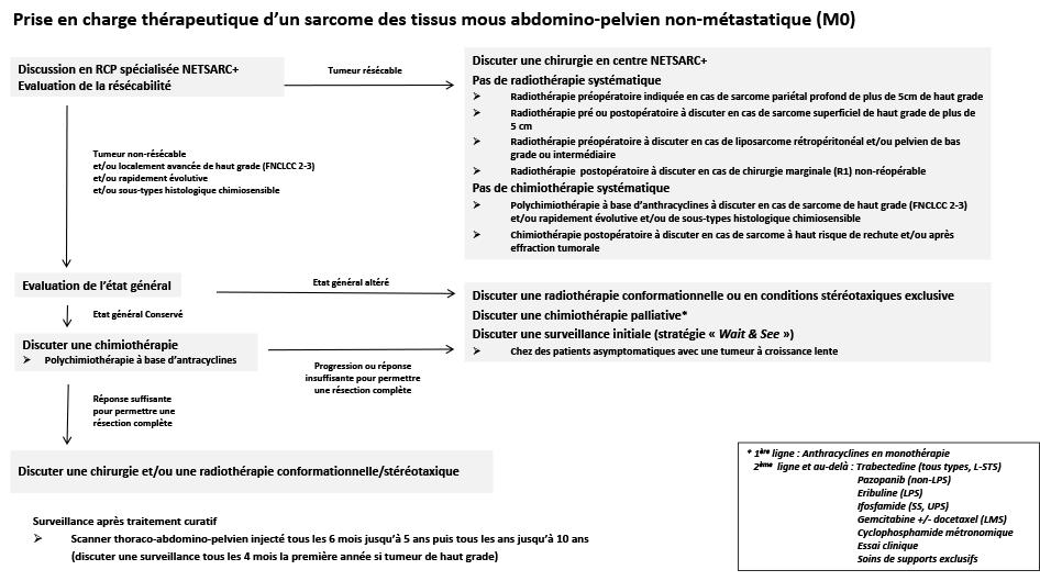 22.7.2. Prise en charge thérapeutique d’un sarcome des tissus mous abdomino-pelvien non-métastatique (M0